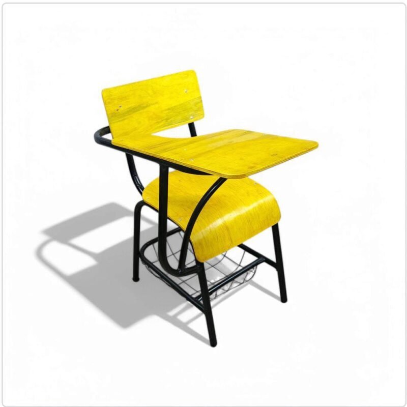 School Chair With Writing Pad And Basket