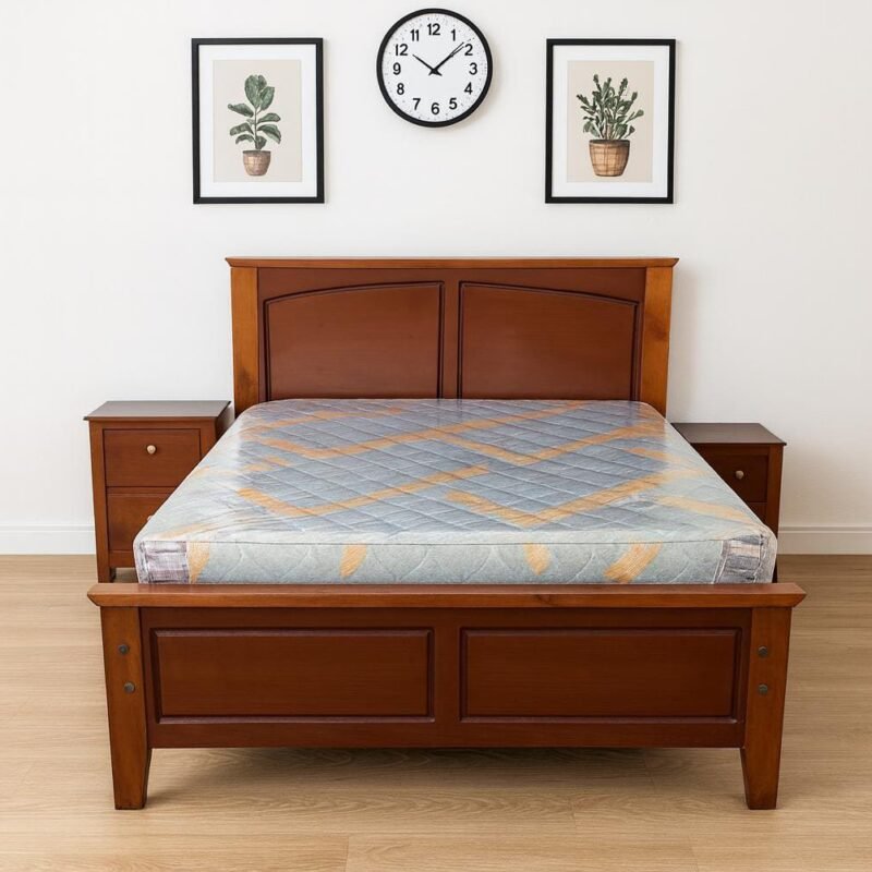 Wendy Queen Bed + Mattress + 2 Night Stands