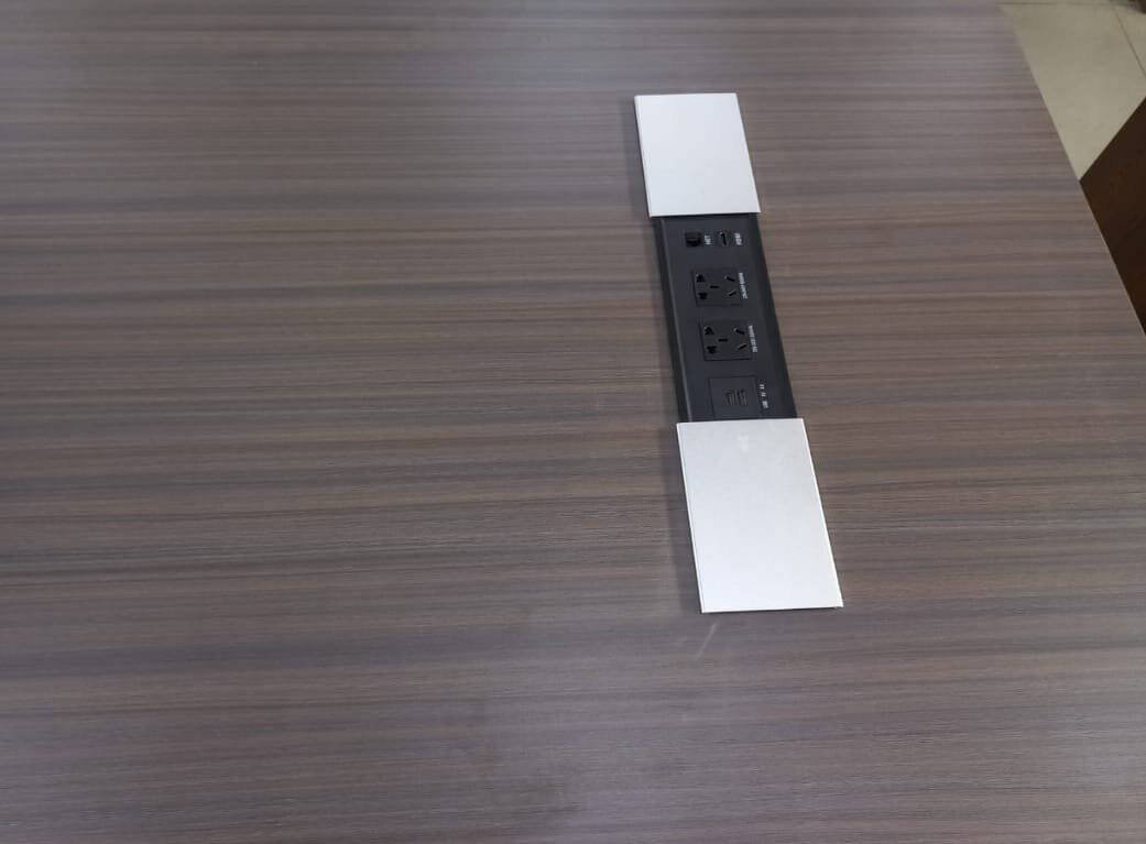 1.8M Esperanza Executive Office Desk power socket top view with Ethernet port and USB charging for modern offices Nairobi